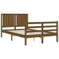 vidaXL Massivholzbett mit Kopfteil Honigbraun 120x200 cm vidaXL Massivholzbett mit Kopfteil Honigbraun 120x200 cm