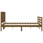 vidaXL Massivholzbett mit Kopfteil Honigbraun 120x200 cm vidaXL Massivholzbett mit Kopfteil Honigbraun 120x200 cm
