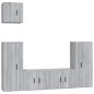 vidaXL 5-tlg. TV-Schrank-Set Grau Sonoma Holzwerkstoff vidaXL 5-tlg. TV-Schrank-Set Grau Sonoma Holzwerkstoff