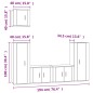 vidaXL 5-tlg. TV-Schrank-Set Grau Sonoma Holzwerkstoff vidaXL 5-tlg. TV-Schrank-Set Grau Sonoma Holzwerkstoff