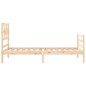 vidaXL Massivholzbett mit Kopfteil 90x200 cm vidaXL Massivholzbett mit Kopfteil 90x200 cm