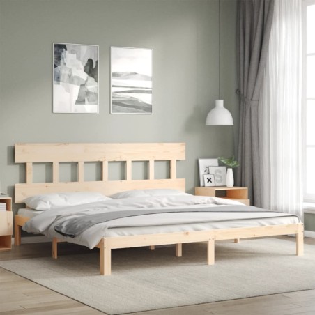 vidaXL Massivholzbett ohne Matratze 200x200 cm Kiefer