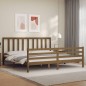 vidaXL Massivholzbett mit Kopfteil Honigbraun vidaXL Massivholzbett mit Kopfteil Honigbraun