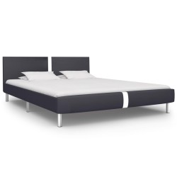 vidaXL Bettgestell Schwarz Kunstleder 120 x 200 cm