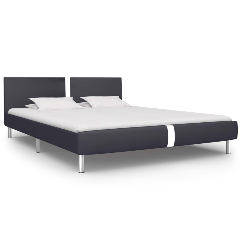 vidaXL Bettgestell Schwarz Kunstleder 120 x 200 cm vidaXL Bettgestell Schwarz Kunstleder 120 x 200 cm