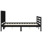 vidaXL Massivholzbett mit Kopfteil Schwarz 120x200 cm vidaXL Massivholzbett mit Kopfteil Schwarz 120x200 cm