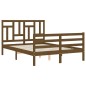 vidaXL Massivholzbett mit Kopfteil Honigbraun 120x200 cm vidaXL Massivholzbett mit Kopfteil Honigbraun 120x200 cm