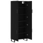 Highboard Schwarz 69,5x34x180 cm Holzwerkstoff Highboard Schwarz 69,5x34x180 cm Holzwerkstoff