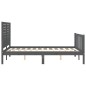 vidaXL Massivholzbett mit Kopfteil Grau 140x190 cm vidaXL Massivholzbett mit Kopfteil Grau 140x190 cm