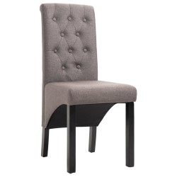 vidaXL Esszimmerstühle 2 Stück Taupe Stoff