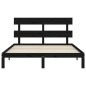 vidaXL Massivholzbett mit Kopfteil Schwarz 160x200 cm vidaXL Massivholzbett mit Kopfteil Schwarz 160x200 cm