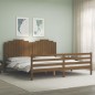 vidaXL Massivholzbett mit Kopfteil Honigbraun 200x200 cm vidaXL Massivholzbett mit Kopfteil Honigbraun 200x200 cm