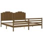 vidaXL Massivholzbett mit Kopfteil Honigbraun 200x200 cm vidaXL Massivholzbett mit Kopfteil Honigbraun 200x200 cm