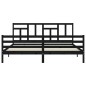 vidaXL Massivholzbett mit Kopfteil Schwarz 200x200 cm vidaXL Massivholzbett mit Kopfteil Schwarz 200x200 cm