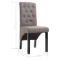 vidaXL Esszimmerstühle 2 Stück Taupe Stoff vidaXL Esszimmerstühle 2 Stück Taupe Stoff