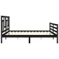 vidaXL Massivholzbett mit Kopfteil Schwarz 200x200 cm vidaXL Massivholzbett mit Kopfteil Schwarz 200x200 cm