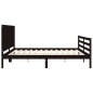 vidaXL Massivholzbett mit Kopfteil Schwarz 200x200 cm vidaXL Massivholzbett mit Kopfteil Schwarz 200x200 cm