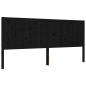 vidaXL Massivholzbett mit Kopfteil Schwarz 200x200 cm vidaXL Massivholzbett mit Kopfteil Schwarz 200x200 cm