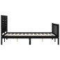 vidaXL Massivholzbett mit Kopfteil Schwarz 120x200 cm vidaXL Massivholzbett mit Kopfteil Schwarz 120x200 cm