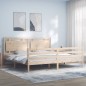 vidaXL Massivholzbett mit Kopfteil 200x200 cm vidaXL Massivholzbett mit Kopfteil 200x200 cm