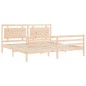 vidaXL Massivholzbett mit Kopfteil 200x200 cm vidaXL Massivholzbett mit Kopfteil 200x200 cm