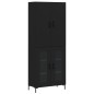 vidaXL Highboard Schwarz 69,5x34x180 cm Holzwerkstoff vidaXL Highboard Schwarz 69,5x34x180 cm Holzwerkstoff