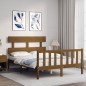 vidaXL Massivholzbett mit Kopfteil Honigbraun 120x200 cm vidaXL Massivholzbett mit Kopfteil Honigbraun 120x200 cm