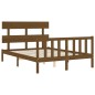 vidaXL Massivholzbett mit Kopfteil Honigbraun 120x200 cm vidaXL Massivholzbett mit Kopfteil Honigbraun 120x200 cm