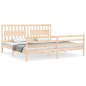 vidaXL Massivholzbett mit Kopfteil 200x200 cm vidaXL Massivholzbett mit Kopfteil 200x200 cm