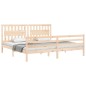 vidaXL Massivholzbett mit Kopfteil 200x200 cm vidaXL Massivholzbett mit Kopfteil 200x200 cm