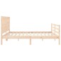 vidaXL Massivholzbett mit Kopfteil 200x200 cm vidaXL Massivholzbett mit Kopfteil 200x200 cm