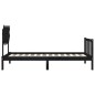 vidaXL Massivholzbett mit Kopfteil Schwarz 100x200 cm vidaXL Massivholzbett mit Kopfteil Schwarz 100x200 cm