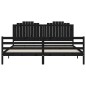 vidaXL Massivholzbett mit Kopfteil Schwarz 200x200 cm vidaXL Massivholzbett mit Kopfteil Schwarz 200x200 cm