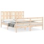 vidaXL Massivholzbett mit Kopfteil 160x200 cm vidaXL Massivholzbett mit Kopfteil 160x200 cm