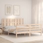 vidaXL Massivholzbett mit Kopfteil 160x200 cm vidaXL Massivholzbett mit Kopfteil 160x200 cm