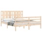 vidaXL Massivholzbett mit Kopfteil 160x200 cm vidaXL Massivholzbett mit Kopfteil 160x200 cm