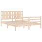 vidaXL Massivholzbett mit Kopfteil 160x200 cm vidaXL Massivholzbett mit Kopfteil 160x200 cm