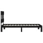 vidaXL Massivholzbett mit Kopfteil Schwarz 90x200 cm vidaXL Massivholzbett mit Kopfteil Schwarz 90x200 cm