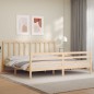 vidaXL Massivholzbett mit Kopfteil 200x200 cm vidaXL Massivholzbett mit Kopfteil 200x200 cm
