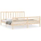 vidaXL Massivholzbett mit Kopfteil 200x200 cm vidaXL Massivholzbett mit Kopfteil 200x200 cm