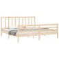 vidaXL Massivholzbett mit Kopfteil 200x200 cm vidaXL Massivholzbett mit Kopfteil 200x200 cm