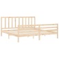 vidaXL Massivholzbett mit Kopfteil 200x200 cm vidaXL Massivholzbett mit Kopfteil 200x200 cm