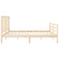 vidaXL Massivholzbett mit Kopfteil 200x200 cm vidaXL Massivholzbett mit Kopfteil 200x200 cm