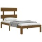 vidaXL Massivholzbett mit Kopfteil Honigbraun 90x200 cm vidaXL Massivholzbett mit Kopfteil Honigbraun 90x200 cm