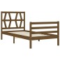 vidaXL Massivholzbett mit Kopfteil Honigbraun 100x200 cm vidaXL Massivholzbett mit Kopfteil Honigbraun 100x200 cm