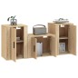 vidaXL 3-tlg. TV-Schrank-Set Sonoma-Eiche Holzwerkstoff vidaXL 3-tlg. TV-Schrank-Set Sonoma-Eiche Holzwerkstoff