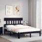 vidaXL Massivholzbett mit Kopfteil Schwarz 140x200 cm vidaXL Massivholzbett mit Kopfteil Schwarz 140x200 cm
