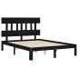 vidaXL Massivholzbett mit Kopfteil Schwarz 140x200 cm vidaXL Massivholzbett mit Kopfteil Schwarz 140x200 cm