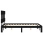 vidaXL Massivholzbett mit Kopfteil Schwarz 140x200 cm vidaXL Massivholzbett mit Kopfteil Schwarz 140x200 cm