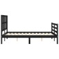 vidaXL Massivholzbett mit Kopfteil Schwarz 140x200 cm vidaXL Massivholzbett mit Kopfteil Schwarz 140x200 cm